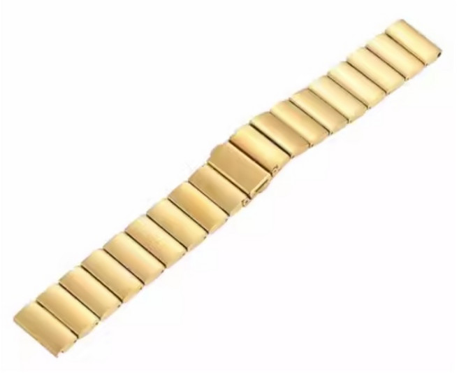 小米 Xiaomi Watch S2 專用 22mm 竹節鋼錶帶, 金色, 1個