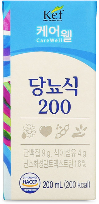 케어웰 당뇨식 환자식 균형영양식 식사대용, 200ml, 60개