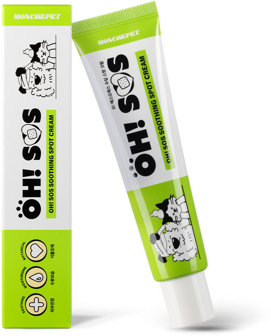 (가려움증+붉은기)몽셰펫 반려동물 진정 보습 피부연고 발사탕 곰팡이 습진 귀염증 발바닥갈라짐, 1개, 50ml