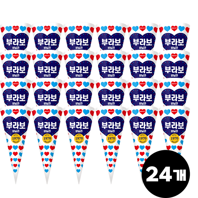 해태아이크스림 부라보콘 바닐라 24개, 48개, 160ml