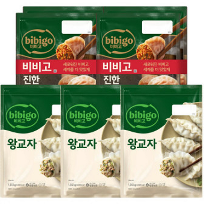 CJ비비고 왕교자 1.05kg x3개 + 진한김치만두 400g x4개, 1개, 4.75kg
