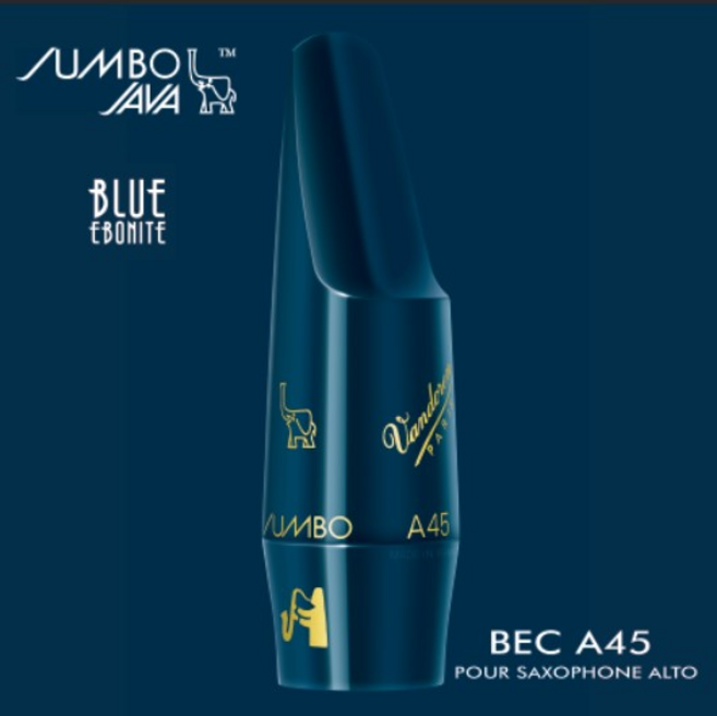 반도렌-블루-점보자바_오리지널 A45 SM602(32g) JUMBO JAVA BLUE EBONITE MOUTHPIECE FOR ALTO SAXOPHONE 큰울림악기사-직수입!정품!, A45 SM602, 1개