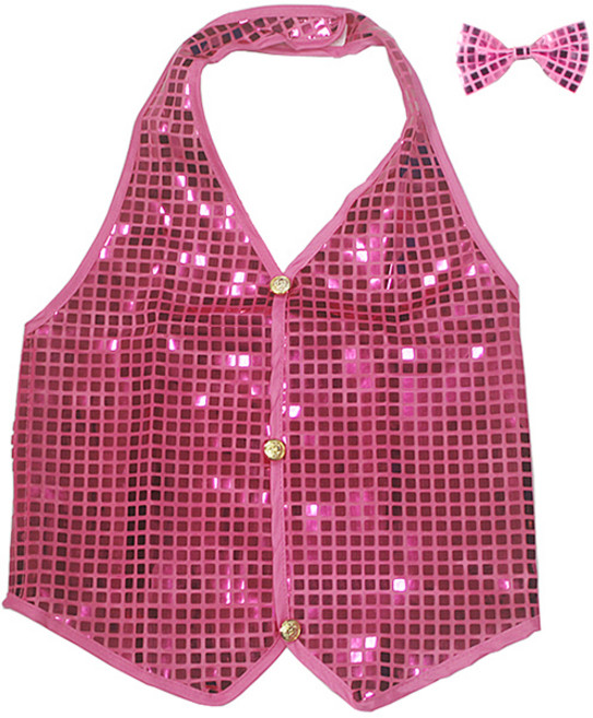 파티로 반짝이조끼 스팽글 아동 성인 트로트 무대 조끼