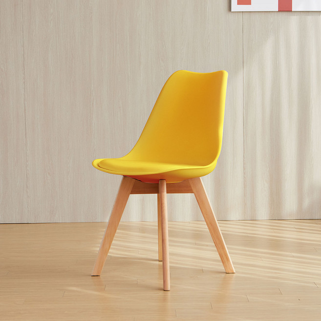 베스트리빙 에펠플러스 윌슨 미드센츄리 카페 식탁 인테리어 의자 1+1 /2 개/ 4colors, 2개, 옐로우