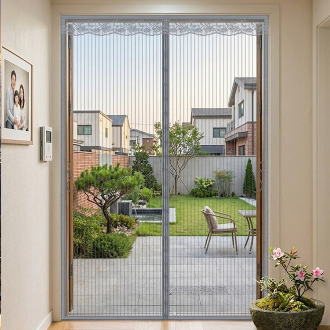 코지네아 현관 모기장 자석 미세 방충망, 1개