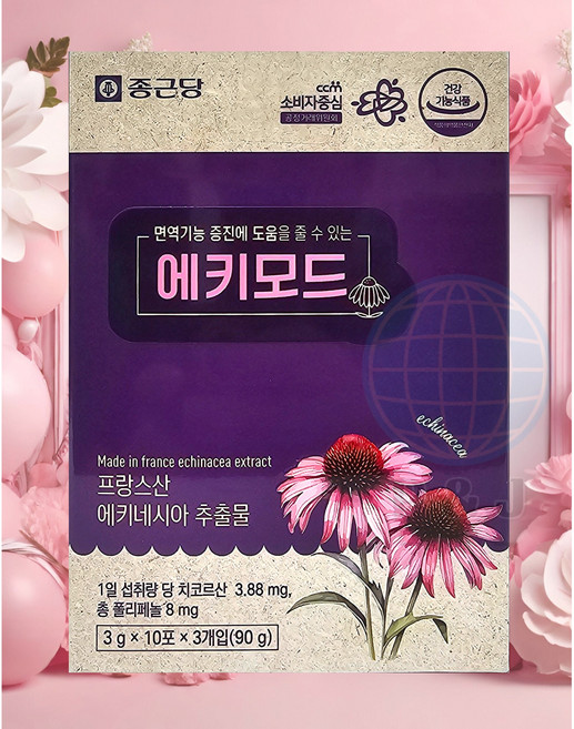 [약국용] 종근당 에키모드 에키네시아 추출물 면역기능 개선 사이토카인, 1개