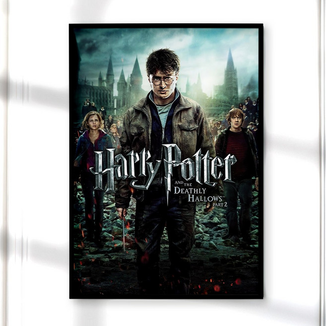 포스터월드 인테리어 영화포스터 빈티지 액자 감성 거실 현관 그림 해리포터 Harry 07, A2 사이즈(420x594mm), A2 포스터 + 화이트 액자 결합