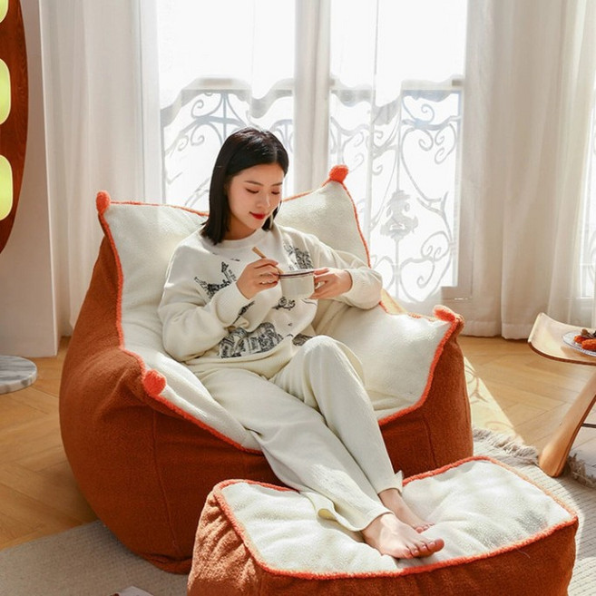 北歐懶人沙發網紅ins家用極簡客廳靠背榻榻米單人沙發椅臥室躺椅