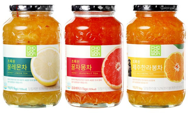 초록원 꿀레몬차 +꿀자몽차 +제주한라봉차 (3kg), 3kg, 1개, 1개입