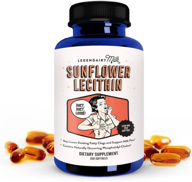 Legendairy Milk Sunflower 레시틴 1200mg 막힌 유관을 위한 유기농 해바라기 레시틴 보충제 미국산 소프트젤 200개, 1개, 200정 - 쿠팡