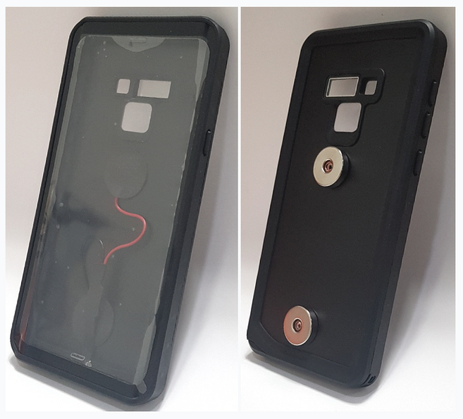 에이스#거치대 노트8 충전 방수케이스 배달대행용 퀵서비스용