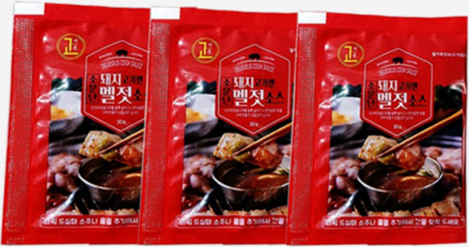멜젓소스 30g 돼지고기소스 삼겹소스 캠핑소스 캠핑용소스 30그램 100개입, 100개