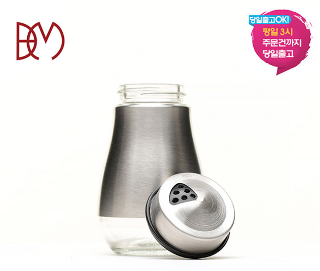 스텐 유리 양념통 조미료병 소금후추 식당 업소용 보관통, 1개, 130ml