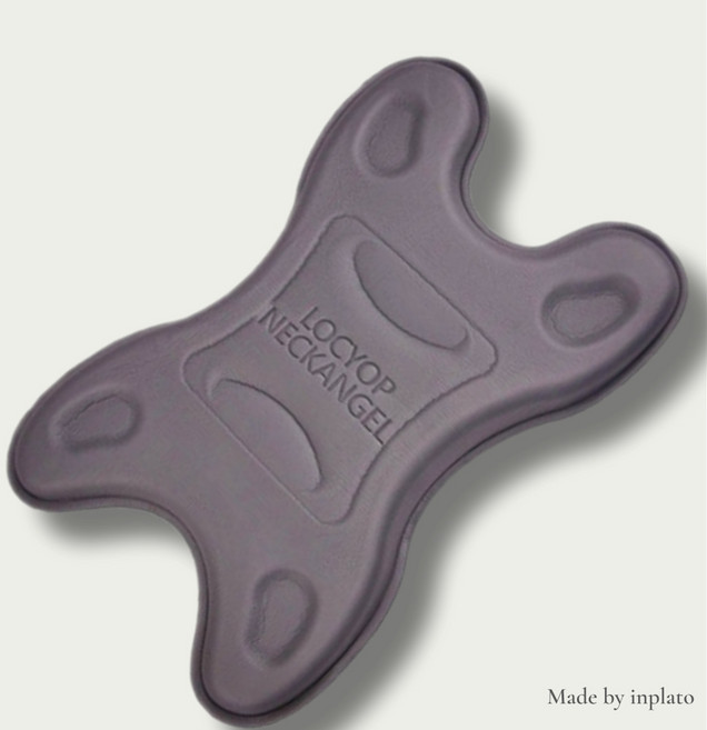 인플라토 넥가드 스트레칭 목견인기 가정용, 그레이, 1개