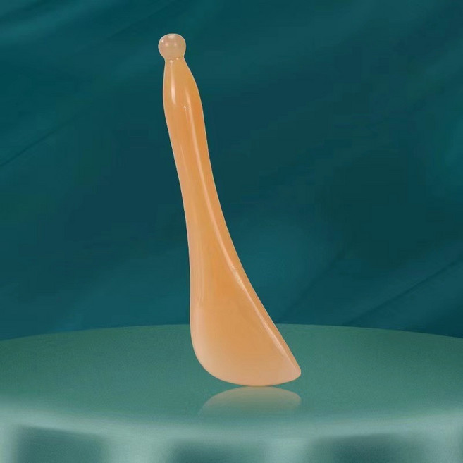 仿牛角刮痧板撥筋棒 臉部全身按摩工具 圓潤光滑厚實, 1個, 撥筋棒