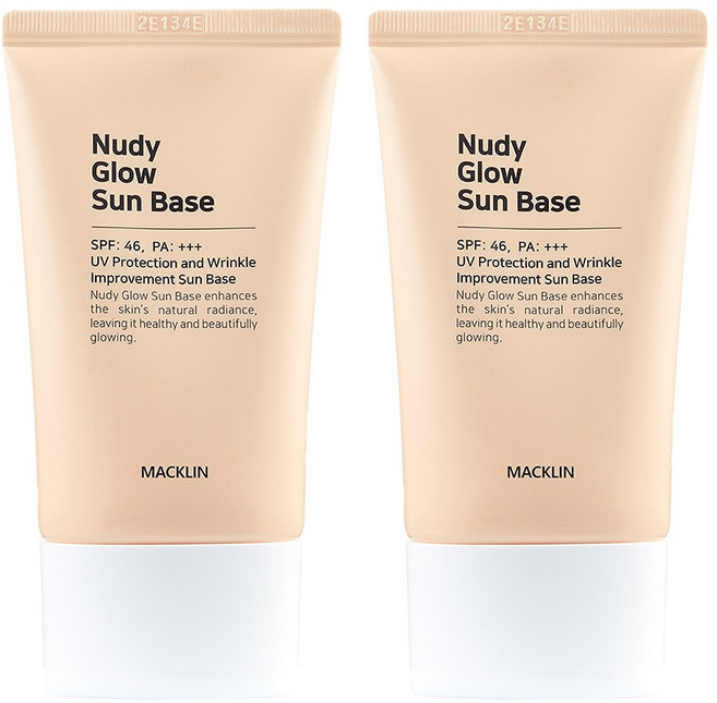 맥클린 누디 글로우 파데프리 선 베이스 SPF46 PA+++, 2개