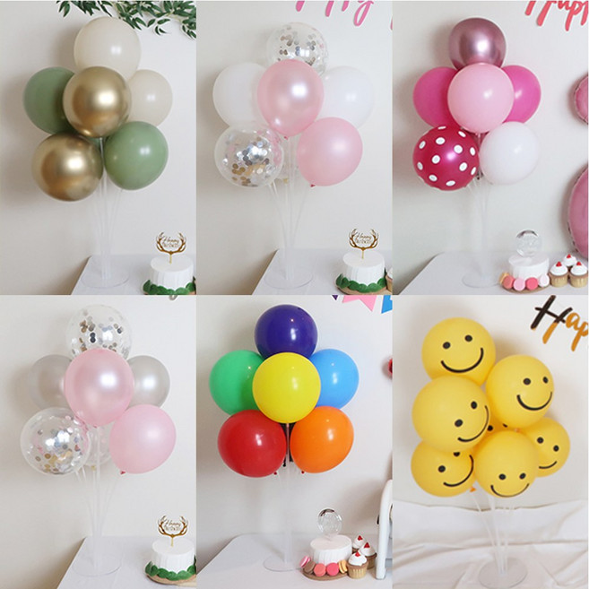 풍선스탠드 세트 14종, 12.스마일파스텔풍선세트
