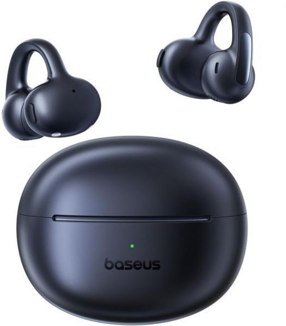 Baseus Bowie MC1 Pro 오픈 이어버드 LDAC 지원 고해상도 무선 오디오 HiFi4 어쿠스틱 CD 사운드 U-링 커브핏 컴포트 디자인 SuperBass 2, Black, 검정