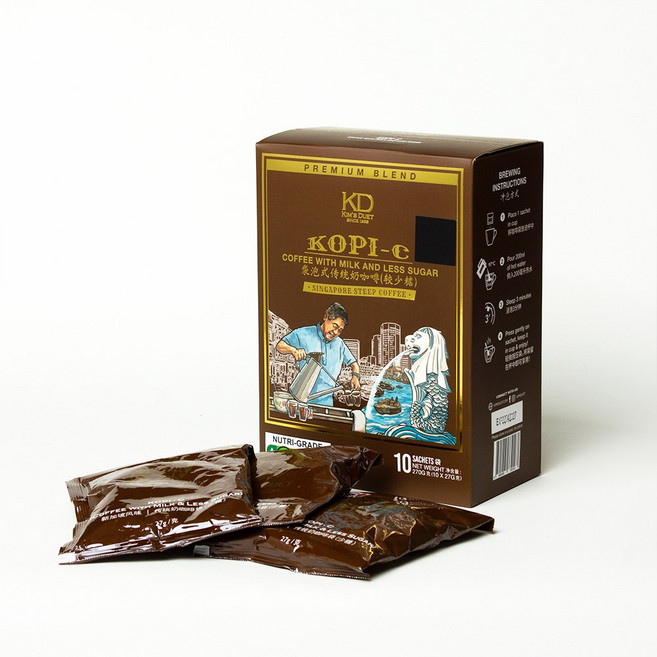 KGG커피로스터스 싱가포르 티백 밀크커피 코피씨, 2개, 10개입, 27g