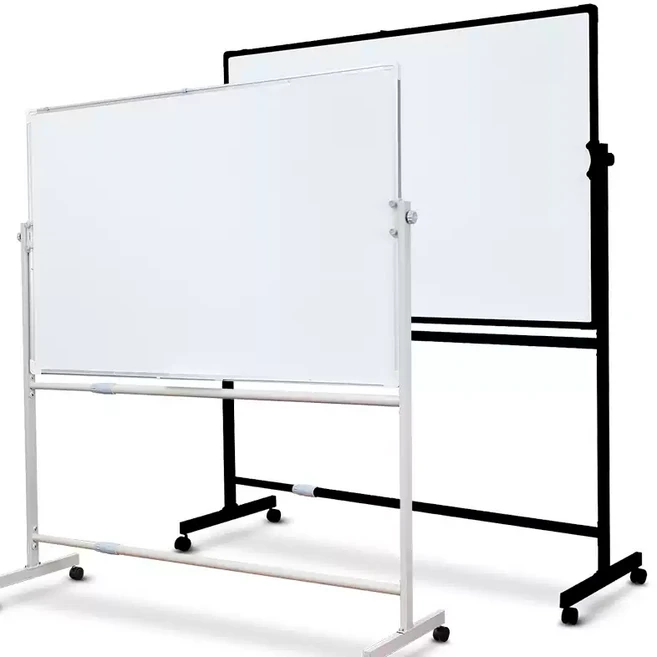 자석 화이트보드 스탠드형 이동식 게시판 대형 다용도 칠판, 1개, 흰색