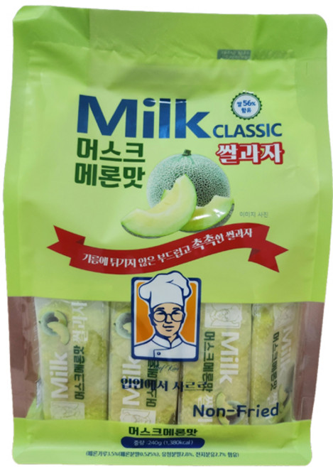 밀크클래식쌀과자 머스크메론맛, 240g, 4개
