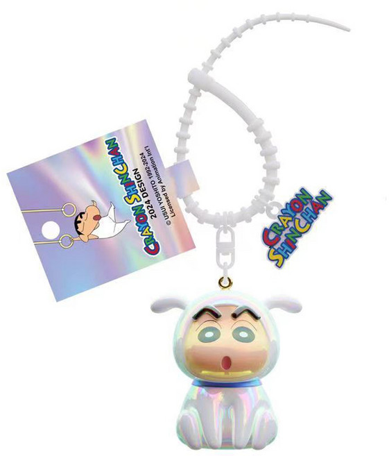 짱구는 못말려 정품 하이그로시 피규어 키링, 1개, 흰둥이