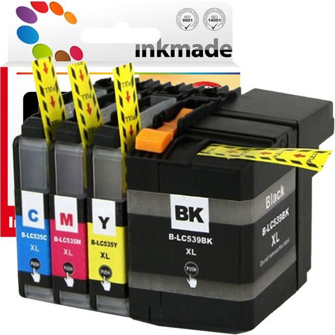 브라더 LC539XL LC535XL 호환 잉크 4색세트 MFC-J200 DCP-J100 재생, 1개