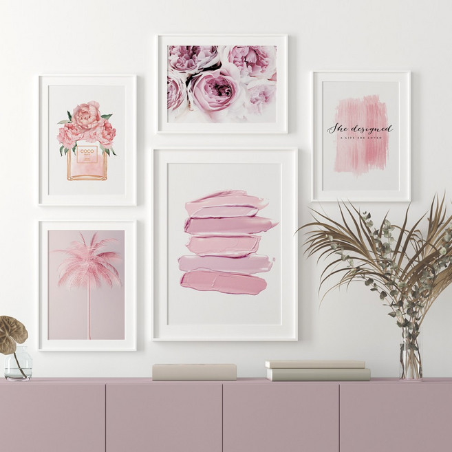 위드포스터 핑크 인테리어 거실그림액자 모음 vol.1, 03. 50x70(500x700mm) 포스터 (액자미포함)