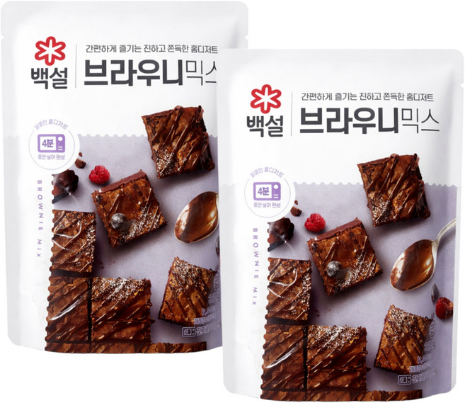 백설 오리지널 브라우니믹스, 320g, 2개