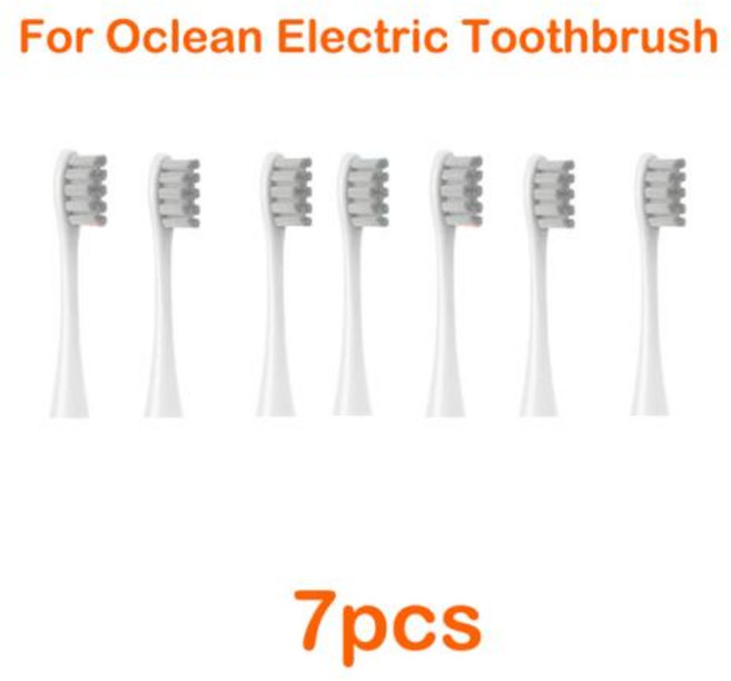 소프트 듀폰 음파 칫솔 진공 강모 교체 브러시 헤드 Oclean Flow X X PRO Z1 F1 One Air 2 SE, 1) 7pcs grey, 1개