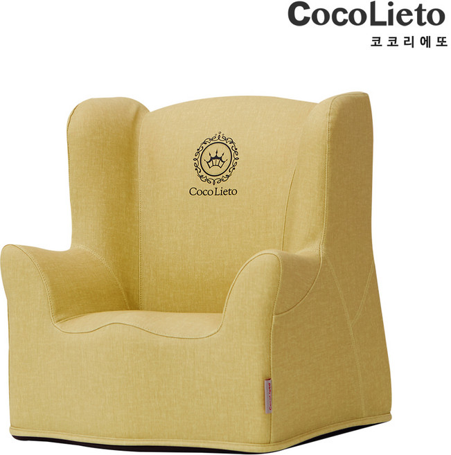 리에또 프린 유아동소파 1인용 친환경소재 키즈의자, 올리브그린