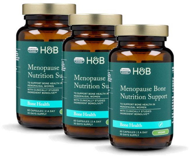 홀랜드앤바렛 메노포즈 본 뉴트리션 서포트 캡슐 Holland & Barrett Menopause Bone Nutrition Support, 3개, 60정
