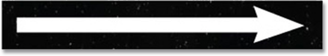 펄사인 화살표 표지판 180x30 방향 안내 표시판, 1개, 화살표 (흑펄)