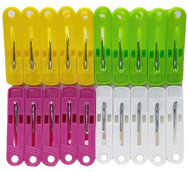 국산 빨래집게 20P 옷 양말 속옷 세탁 건조 집게 걸이 클립 바지 건조대 han+61027KF, 단일상품1