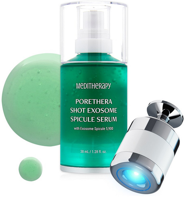 메디테라피 포쎄라 샷 엑소좀 스피큘 모공 세럼 + EMS 디바이스 1세트 모공축소탄력샷, 1개, 38ml