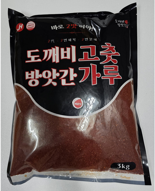 도깨비방앗간 중국산 고춧가루 매운맛 한식용 굵은가루, 4개, 3kg