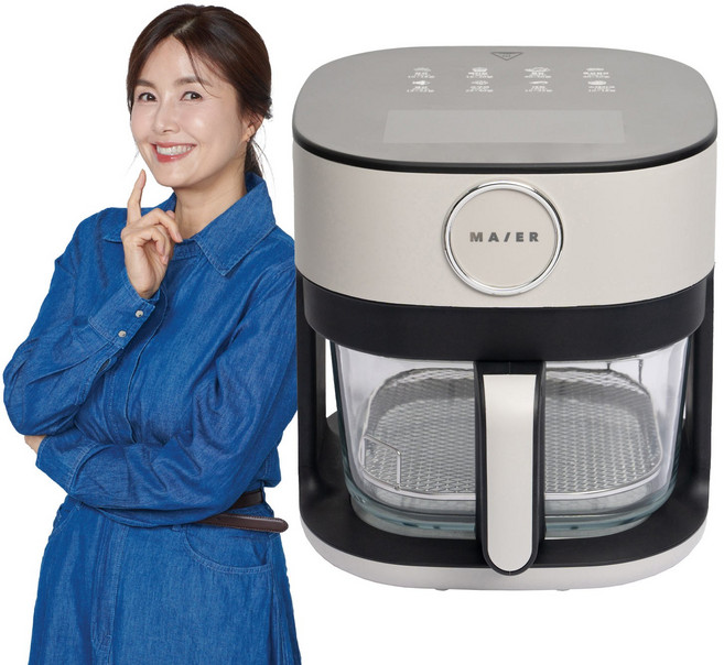 [마이어] 대용량 글라스 에어프라이어 5.2L (GY-2401) / MAIER 고구마 생선 삼결살 신애라 투명 유리, 단품, 단품