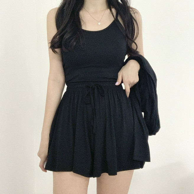 [당일출고/휴가룩추천!]빅사이즈 3ps 데일리 꾸안꾸 가디건+나시+팬츠 SET(822)봄여름 트레이닝 라운지웨어 홈웨어 잠옷 비치웨어 투피스세트 비치원피스