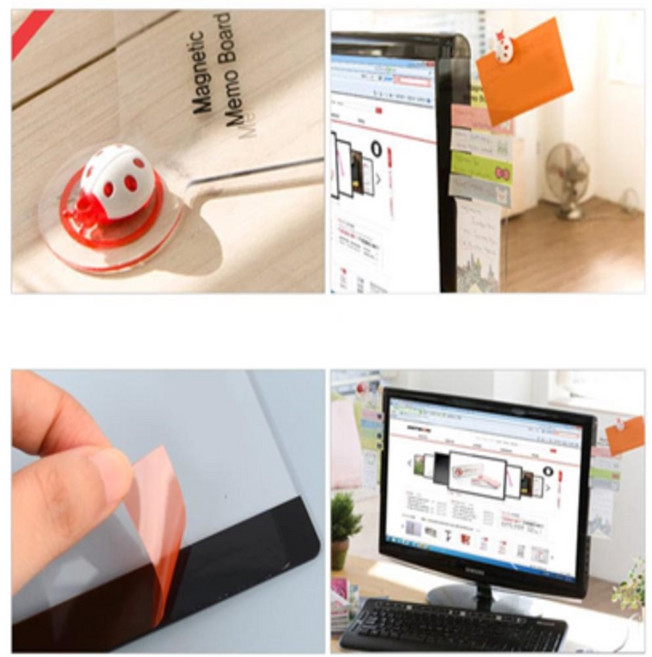 모니터 자석보드판 메모판 보드 데스크 사무실 명판, 우측용 200