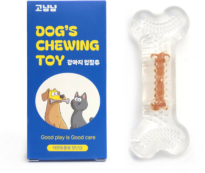 고냥냥 강아지 이갈이 장난감 터그놀이, 1개, 브라운(베이컨)