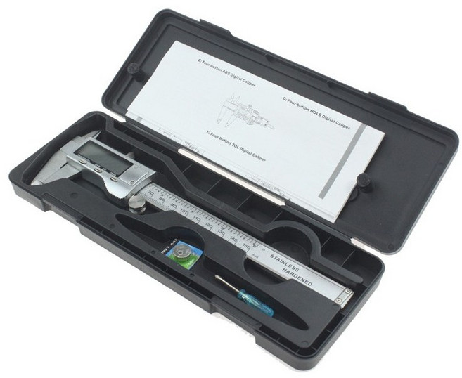 캘리퍼스 스테인레스실버/버니어캘리퍼스 디지털 노기스 아날로그 태양열 자, 1세트