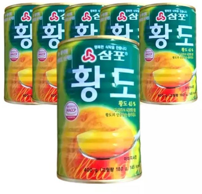 삼포 황도 슬라이스 400g 6개