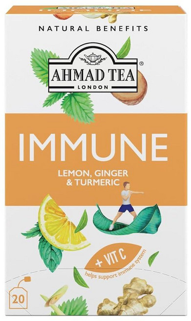 Ahmad Tea 허브 티 카모마일 꿀 라벤더 'Sleep' Natural Benefits 티백 20개입 6팩 디카페인 무설탕 162035