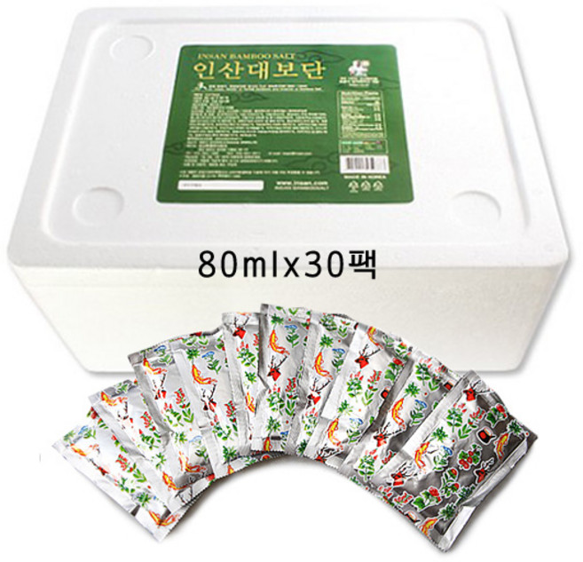 인산죽염 대보단 2년산 유황오리 참 다슬기 진액 80ml 30팩 맞춤생산, 30개