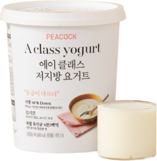 피코크 에이 클래스 요거트 저지방 900g, 아이스박스포장, 2개