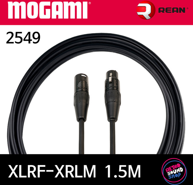 모가미 2549 XLRF-XLRM 1.5m 케이블 (리안 블랙골드), 1개, 블랙, 2549 XLRF-XLRM (리안 블랙)