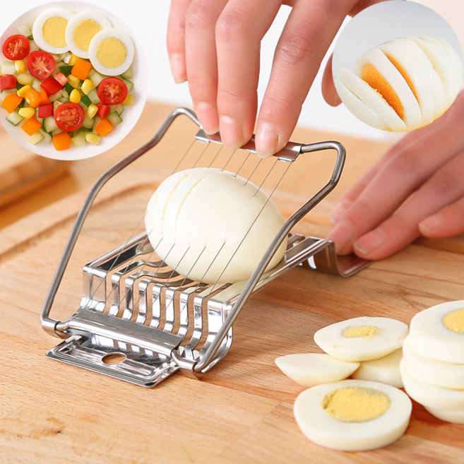 샐러드 샌드위치 필수품 에그슬라이서 삶은계란 간편 절단기, 2개