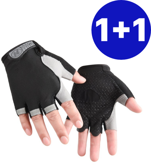 라세르 남자 여름장갑 메쉬 운전 등산 햇빛차단 반장갑, 블랙+블랙, 1개