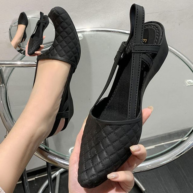 여성샌들 여성 스틸레토 퀄팅 젤리슈즈 웨지 샌들힐