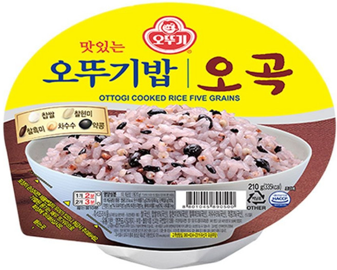 맛있는 오뚜기밥 오곡 210g X 12개 밥 잡곡밥 현미 오곡 즉석밥 흑미
